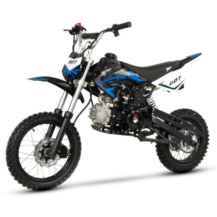 Motocicleta Cross/Enduro copii 4T XTR 607M, 125cc, roti 14/12, pornire electromotor, schimbator viteze