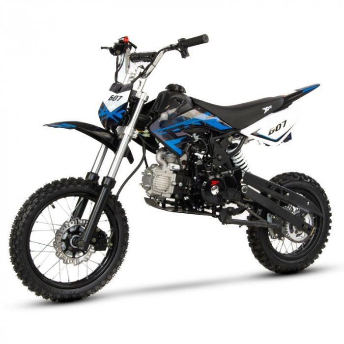 Motocicleta Cross/Enduro copii 4T XTR 607M, 125cc, roti 14/12, pornire pedala starter, pedala schimbator