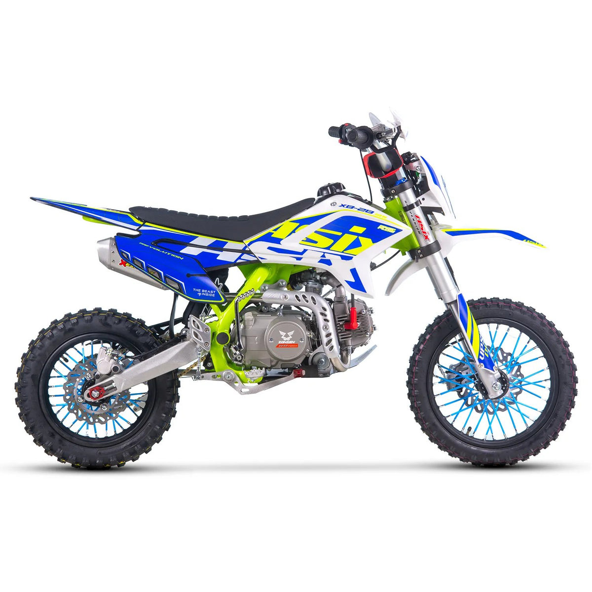 Motocicleta Enduro/Cross Asix XB28 110cc, 4T, roti 14"/12", cu far, pornire electromotor, kick si starter