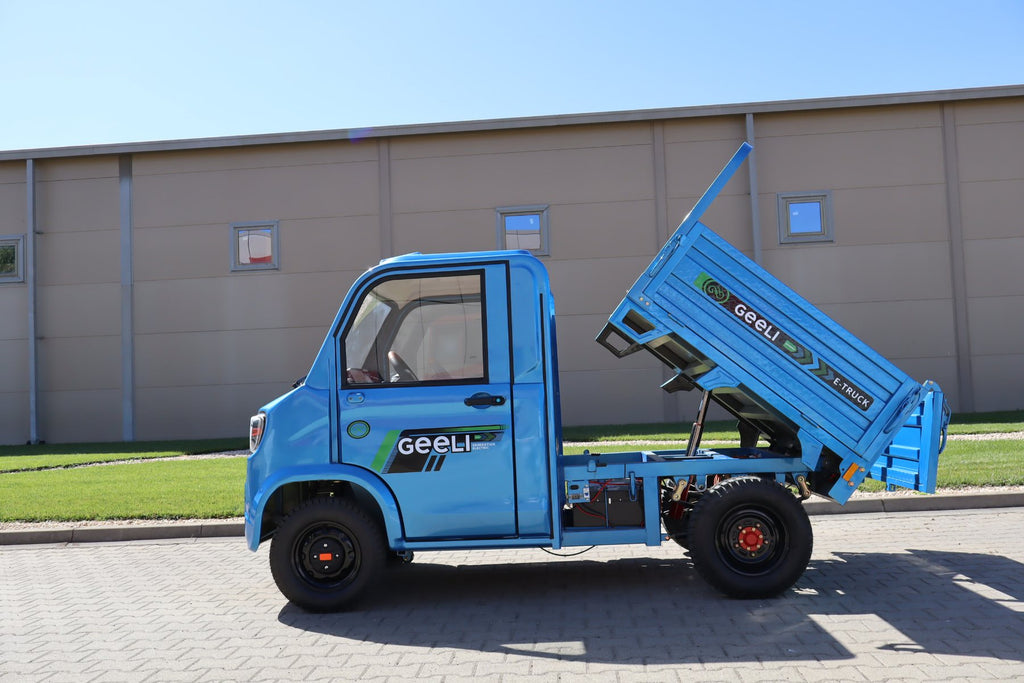 GEELI E-TRUCK tipping cargo bed raised